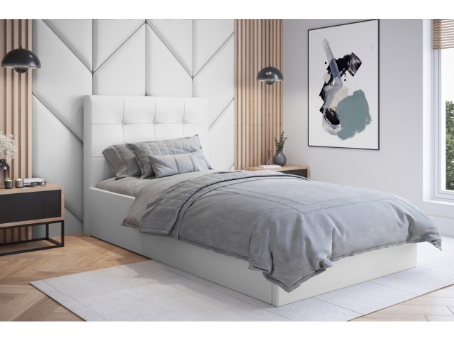 Łóżko tapicerowane Timo 80 Madryt 920 biały