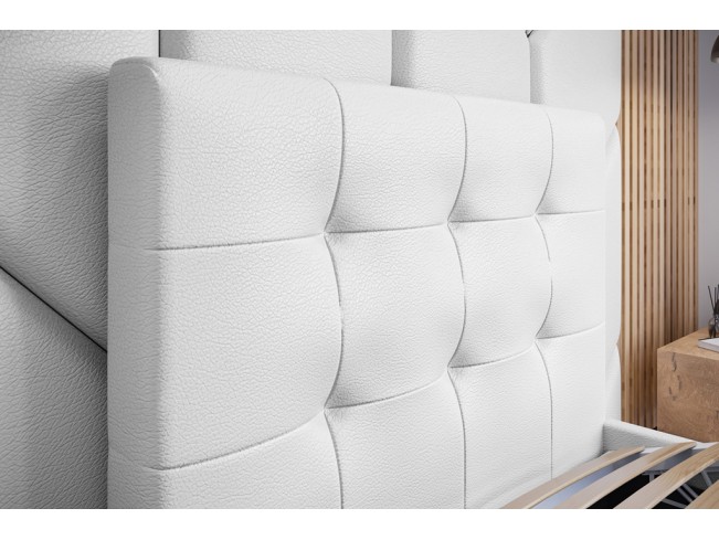 Łóżko tapicerowane Timo 80 Madryt 920 biały