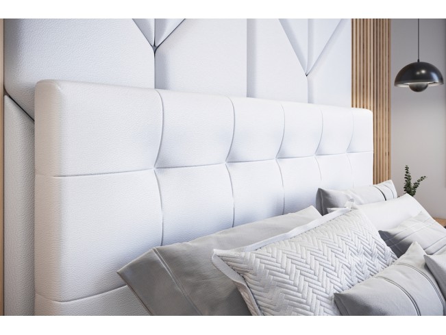 Łóżko tapicerowane Timo 140 Madryt 920 biały