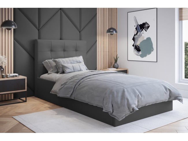 Łóżko tapicerowane Timo 90 Madryt 995 szary