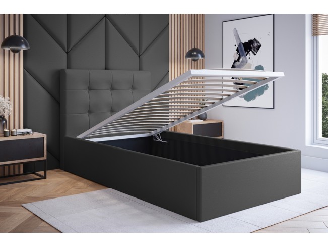 Łóżko tapicerowane Timo 90 Madryt 995 szary