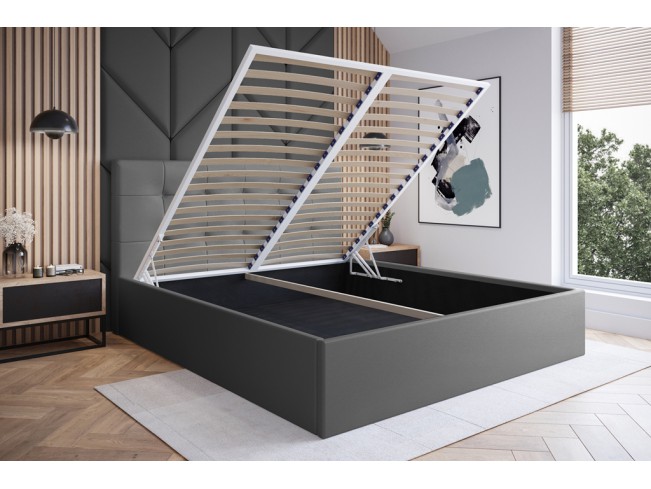 Łóżko tapicerowane Timo 180 Madryt 995 szary