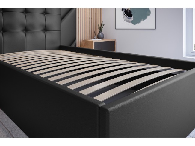 Łóżko tapicerowane Timo 80 Madryt 9100 czarny