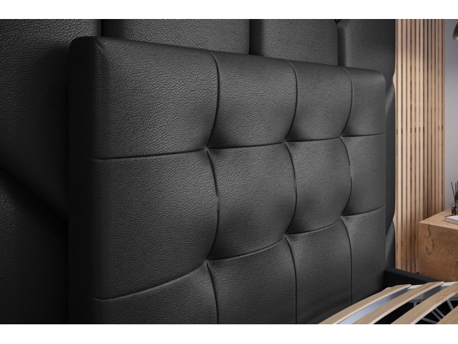 Łóżko tapicerowane Timo 120 Madryt 9100 czarny