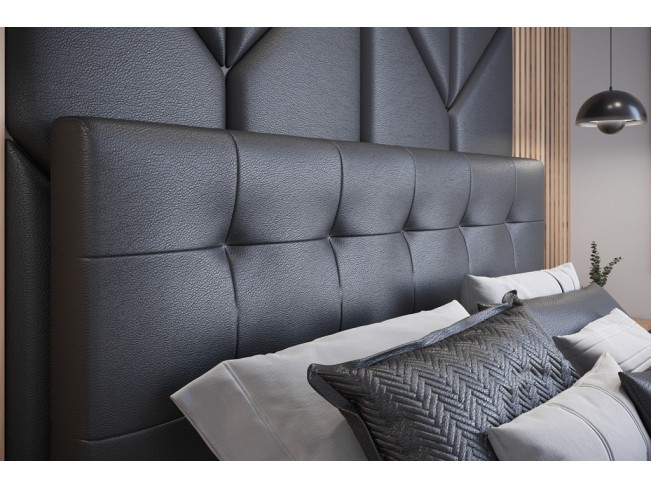 Łóżko tapicerowane Timo 160 Madryt 9100 czarny