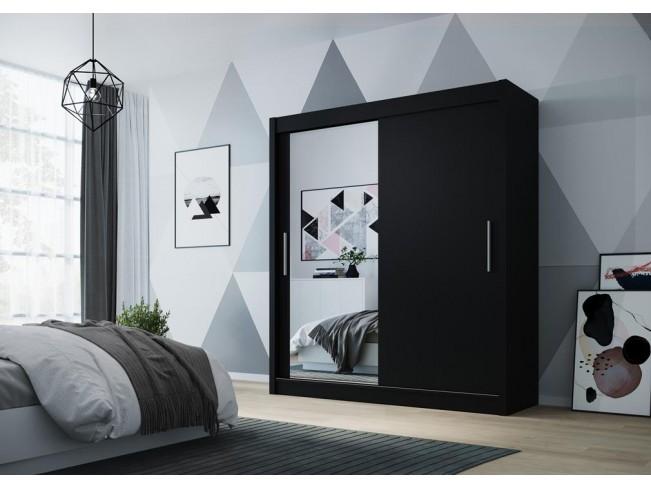Szafa przesuwna Doti 1 czarny mat 150 cm