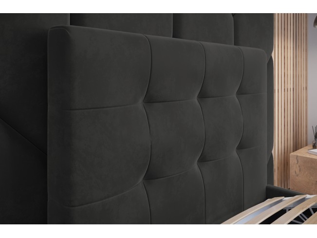 Łóżko tapicerowane Timo 80 Kronos 22 stalowy