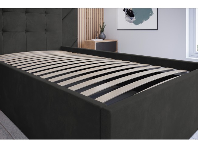 Łóżko tapicerowane Timo 80 Kronos 22 stalowy