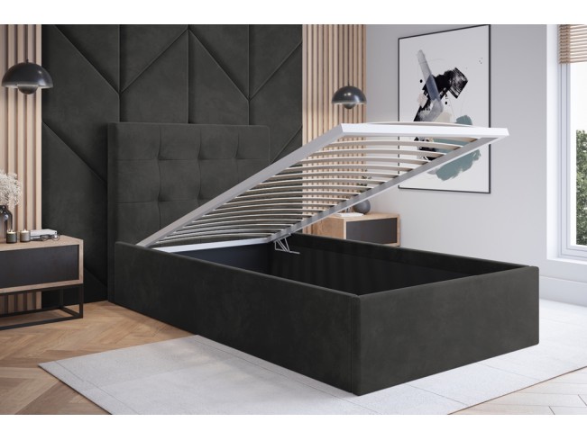 Łóżko tapicerowane Timo 80 Kronos 22 stalowy