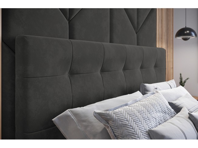 Łóżko tapicerowane Timo 140 Kronos 22 stalowy