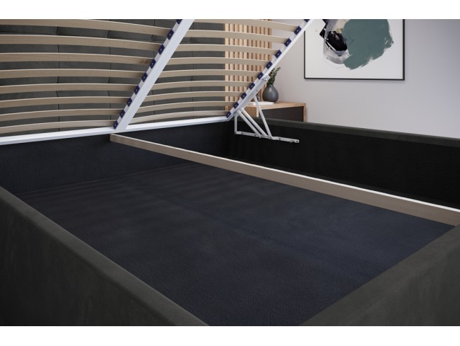 Łóżko tapicerowane Timo 140 Kronos 22 stalowy