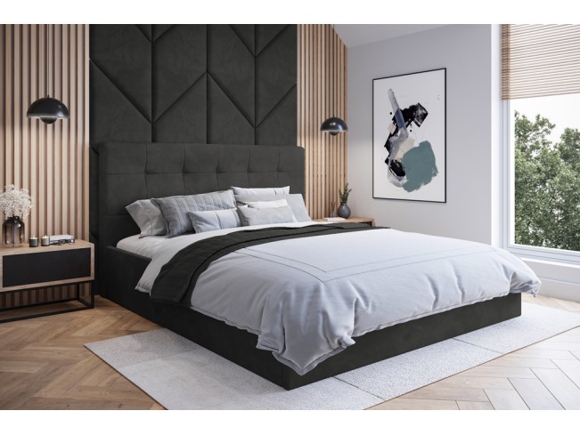 Łóżko tapicerowane Timo 160 Kronos 22 stalowy