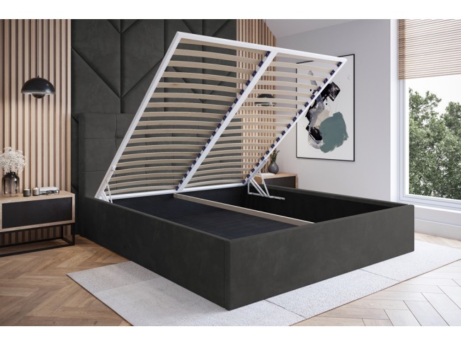 Łóżko tapicerowane Timo 160 Kronos 22 stalowy