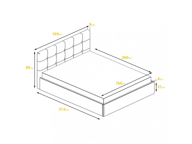 Łóżko tapicerowane Timo 160 Kronos 27 brudny róż