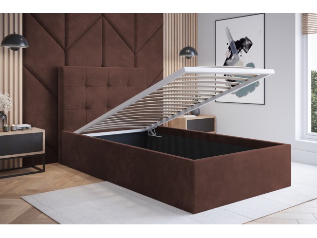 Łóżko tapicerowane Timo 80 Kronos 29 łososiowy