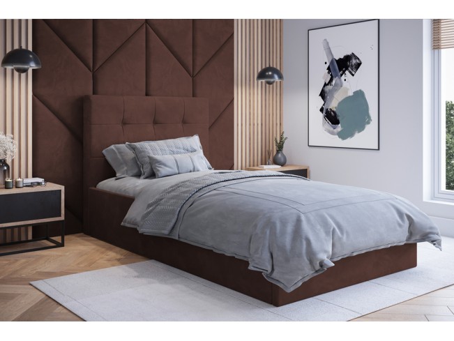 Łóżko tapicerowane Timo 90 Kronos 29 łososiowy