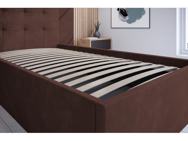 Łóżko tapicerowane Timo 90 Kronos 29 łososiowy