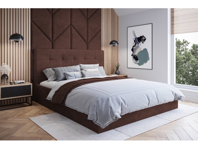 Łóżko tapicerowane Timo 140 Kronos 29 łososiowy