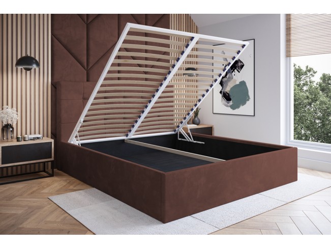 Łóżko tapicerowane Timo 180 Kronos 29 łososiowy