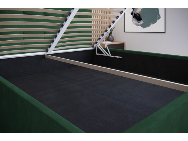 Łóżko tapicerowane Timo 140 Kronos 19 butelkowa zieleń