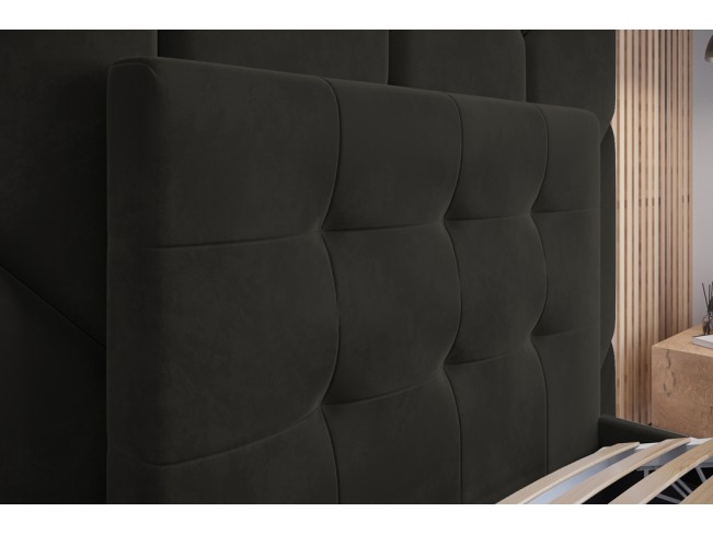 Łóżko tapicerowane Timo 80 Kronos 34 ciemny szary