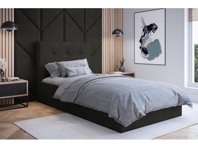 Łóżko tapicerowane Timo 120 Kronos 34 ciemny szary