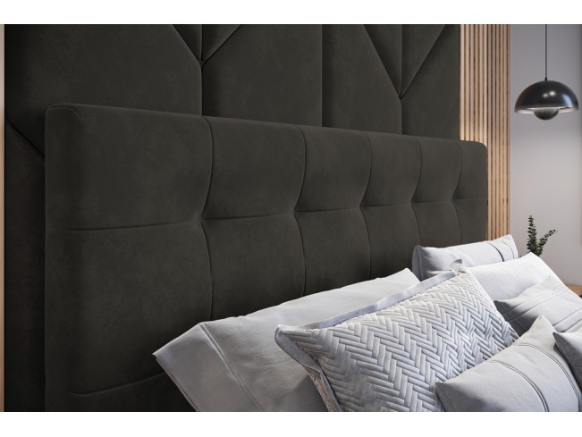 Łóżko tapicerowane Timo 140 Kronos 34 ciemny szary