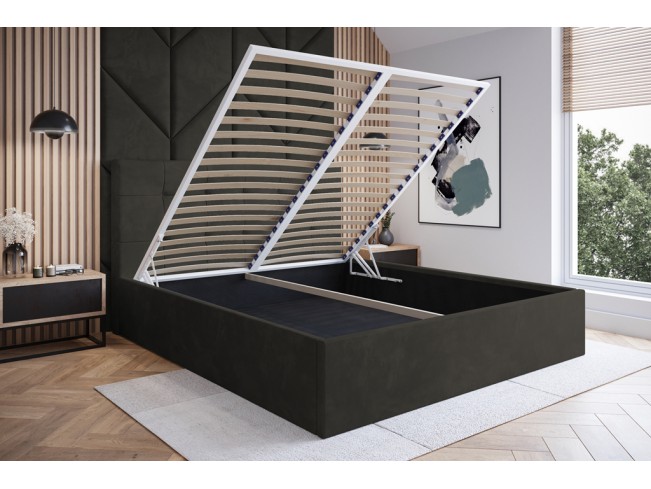 Łóżko tapicerowane Timo 180 Kronos 34 ciemny szary