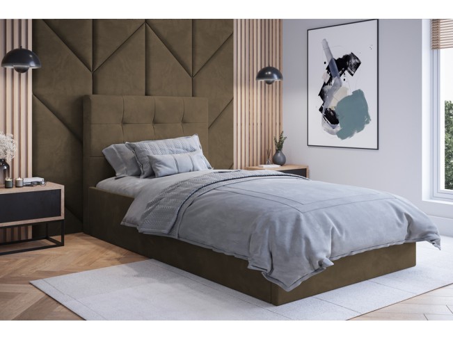 Łóżko tapicerowane Timo 80 Monolith 09 jasny brąz