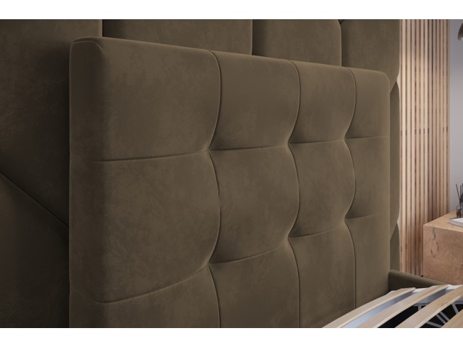 Łóżko tapicerowane Timo 80 Monolith 09 jasny brąz