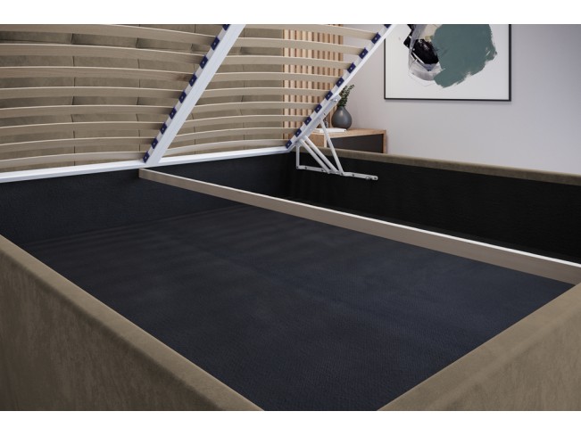 Łóżko tapicerowane Timo 180 Monolith 09 jasny brąz