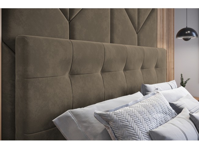 Łóżko tapicerowane Timo 180 Monolith 09 jasny brąz