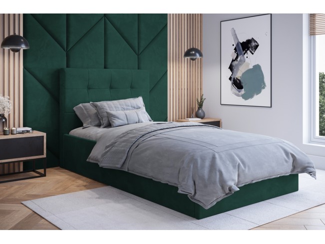 Łóżko tapicerowane Timo 120 Monolith 37 zielony
