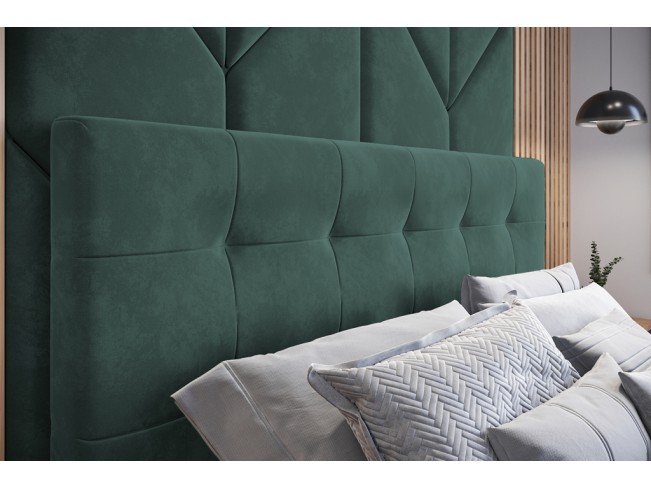Łóżko tapicerowane Timo 140 Monolith 37 zielony