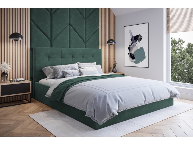 Łóżko tapicerowane Timo 160 Monolith 37 zielony