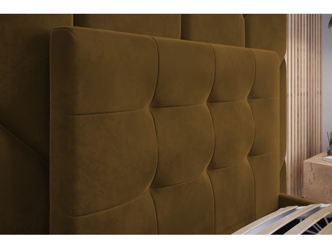 Łóżko tapicerowane Timo 80 Monolith 48 miodowy