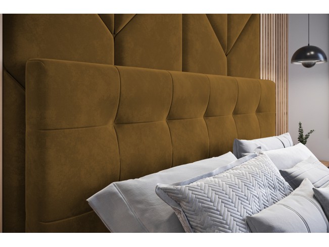 Łóżko tapicerowane Timo 160 Monolith 48 miodowy