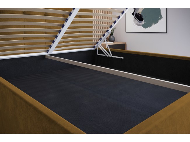 Łóżko tapicerowane Timo 180 Monolith 48 miodowy