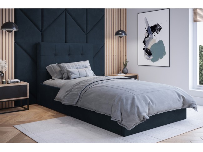 Łóżko tapicerowane Timo 80 Monolith 77 granatowy