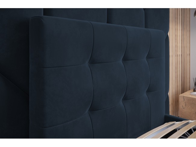 Łóżko tapicerowane Timo 120 Monolith 77 granatowy