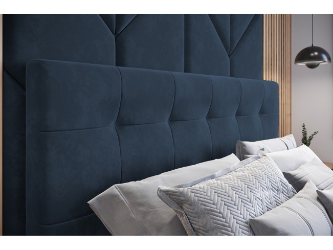 Łóżko tapicerowane Timo 160 Monolith 77 granatowy
