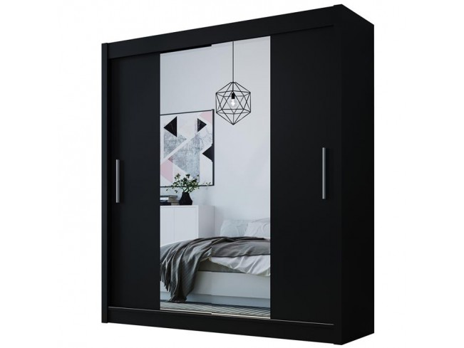 Szafa Doti 2 150 czarny mat - widok ogólny