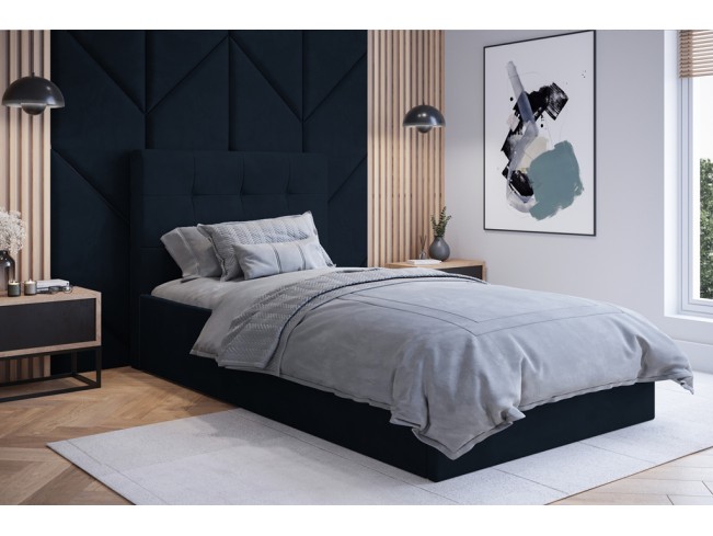 Łóżko tapicerowane Timo 80 Monolith 79 ciemny granat