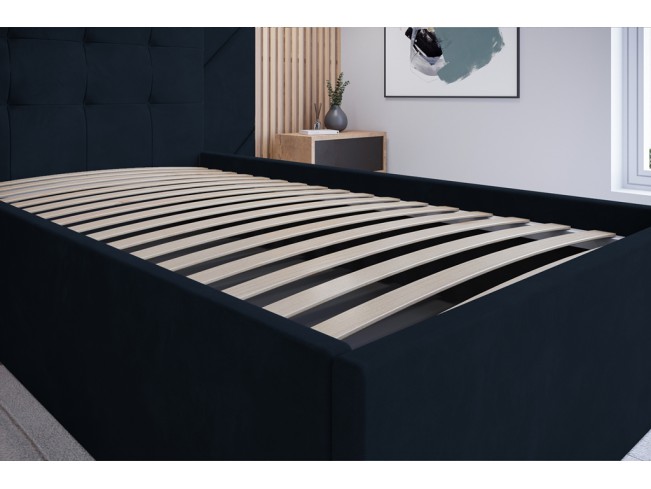 Łóżko tapicerowane Timo 90 Monolith 79 ciemny granat