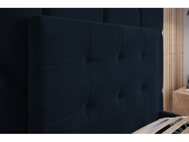 Łóżko tapicerowane Timo 120 Monolith 79 ciemny granat