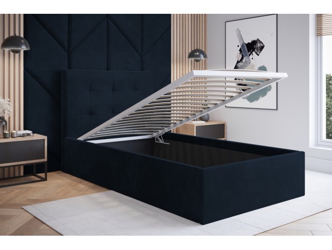Łóżko tapicerowane Timo 120 Monolith 79 ciemny granat