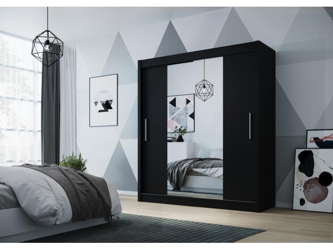Szafa przesuwna Doti 2 czarny mat 150 cm