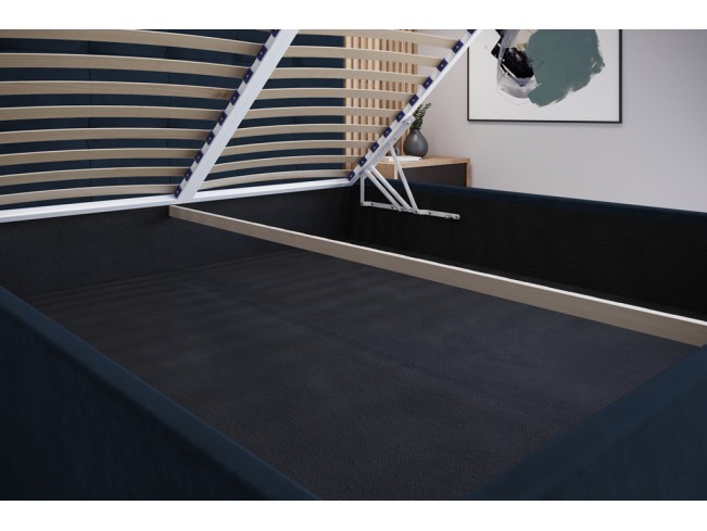 Łóżko tapicerowane Timo 160 Monolith 79 ciemny granat