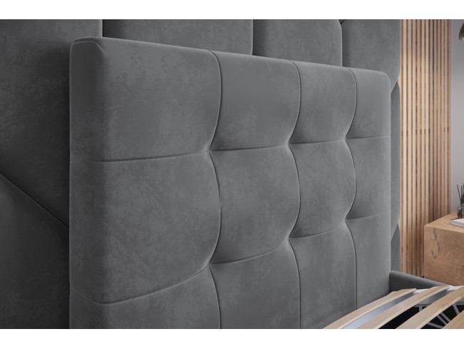 Łóżko tapicerowane Timo 80 Monolith 84 jasny szary