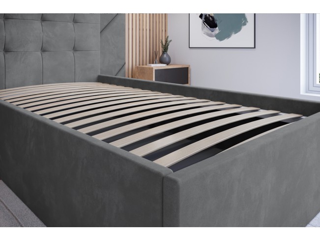 Łóżko tapicerowane Timo 90 Monolith 84 jasny szary